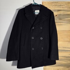 Vintage 70's 80's US Navy Englisted Military Peacoat Mens size 40R